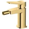 RAK CERAMICS RAK Petit Square Bidet Mixer Brushed Gold 2 RAK CERAMICS RAK Petit Square Bidet Mixer Brushed Gold -Sagittarius Taps shop rak rakpes3006g