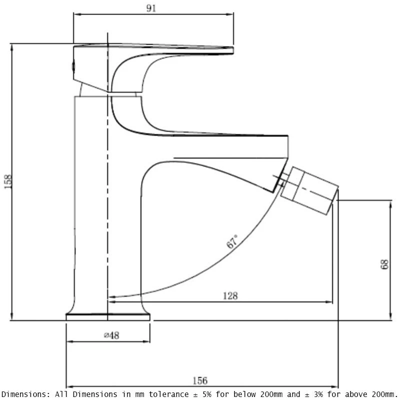 RAK CERAMICS RAK Portofino Bidet Mixer Chrome 4 RAK CERAMICS RAK Portofino Bidet Mixer Chrome - Image 2