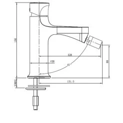 RAK CERAMICS RAK Positano Bidet Mixer Tap Matt Black -Sagittarius Taps shop rak rakpos3006b 2