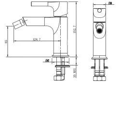RAK CERAMICS RAK Sorrento Bidet Mixer Tap Brushed Gold -Sagittarius Taps shop rak raksor3006g 2