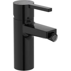 Roca Naia Bidet Mixer With Pop Up Waste Titanium Black