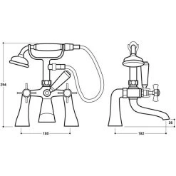 Synergy Henbury KC Cross Bath Shower Mixer Tap -Sagittarius Taps shop synergy sy kc04 n 3