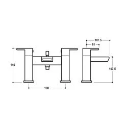 Synergy Tec Studio QB Bath Shower Mixer Tap -Sagittarius Taps shop synergy sy qb04 n 3