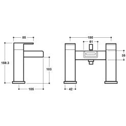 Synergy Tec Studio Z Bath Shower Mixer Tap -Sagittarius Taps shop synergy sy z04 n 3