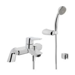 Vitra Solid S Bath Mixer With Elbow & Handshower
